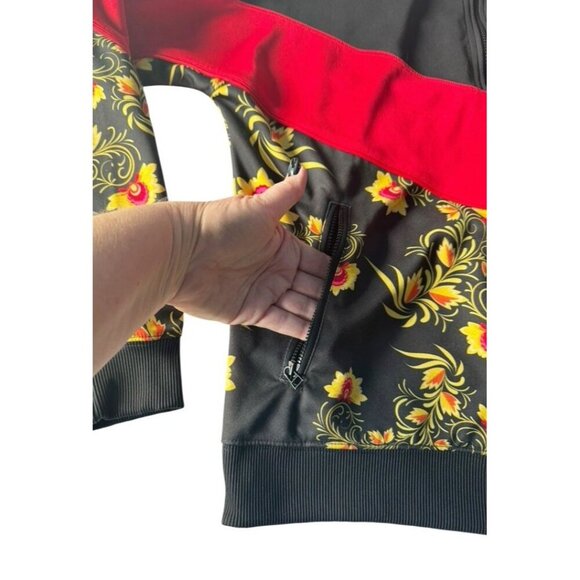 Nike Women’s Sz S Khohlama Russian Floral Pullover 1/4 Zip Windbreaker Jacket - Picture 9 of 10